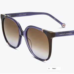 New Carolina Herrera Violet Cat Eye Sunglasses